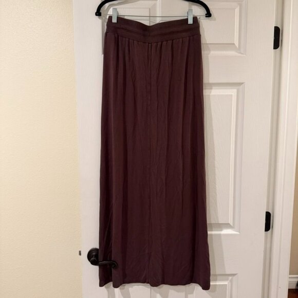 Splendid Mocha Brown Jersey Soft Knit Flowy Maxi Skirt Size Small - Picture 2 of 5